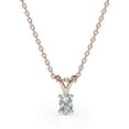 thumbnail image 1 of JeenMata Enchanting 0.38 Carat Oval Shaped Diamond Pendant Necklace In 18K Rose Gold Plating Over Silver, 1 of 4