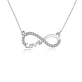thumbnail image 1 of JeenMata Infinity Love Pendant Necklace - Meaningful Jewelry for Her - Anniversary Gift in 18k White Gold Plated, 1 of 6