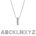 thumbnail image 1 of JeenMata Lab Grown Diamond Initial “I” Letter Necklaces - Elegant Alphabet Pendant Necklace Gift - 18K White Gold Plating Jewelry for Women, 1 of 9