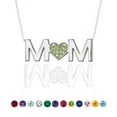 thumbnail image 1 of JeenMata MOM Pendant Necklace - Peridot - August Birthstone in 18K White Gold over Sterling Silver, 1 of 5