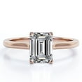 thumbnail image 1 of JeenMata Minimalist - 1 Carat Emerald Cut - Solitaire Prong Setting Ring - 18K Rose Gold Plating over Silver, 1 of 7