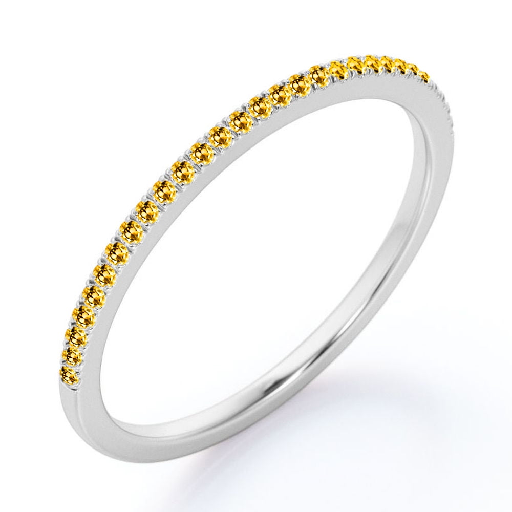 JeenMata Pave Accented 0.25 Carat Round Cut November Birthstone