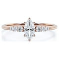 thumbnail image 1 of JeenMata 1 Carat Seven Stones Marquise Cut Engagement Ring in 18k Rose Gold over Silver, 1 of 7
