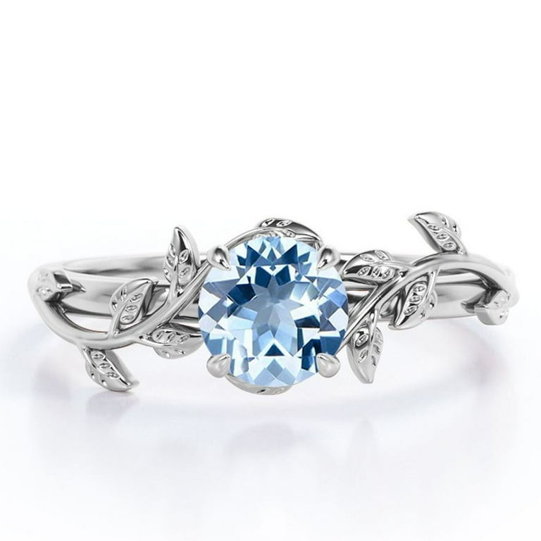Lab created aquamarine ring sale