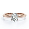 thumbnail image 1 of JeenMata Solitaire 1.5 Carat Oval Cut Moissanite - Dainty Fashion Ring - 18K Rose Gold Plating Over Silver, 1 of 7