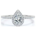 thumbnail image 1 of JeenMata Vintage Pear Shaped Diamond Halo Engagement Ring in 10K White Gold, 1 of 8
