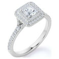 thumbnail image 1 of JeenMata White 1 ct Moissanite Engagement Ring, 18K Sterling Silver, 1 of 7