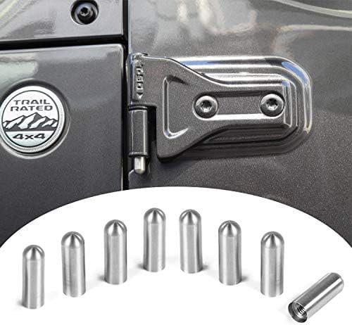 for Jeep 07-25 Door Hinge Pin Bolts Guides Liners Stainless Steel ...