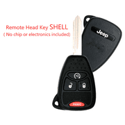 VLS Replacement 4 Button Remote Key Shell for Jeep Compass Patriot Wrangler 2008-2018