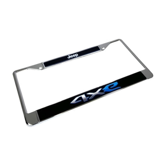 Jeep 4XE Logo High Quality Chrome License Plate Frame Official Licensed