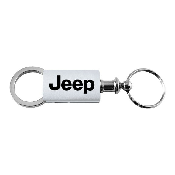 Jeep Anodized Aluminum Valet Key Fob (Silver)