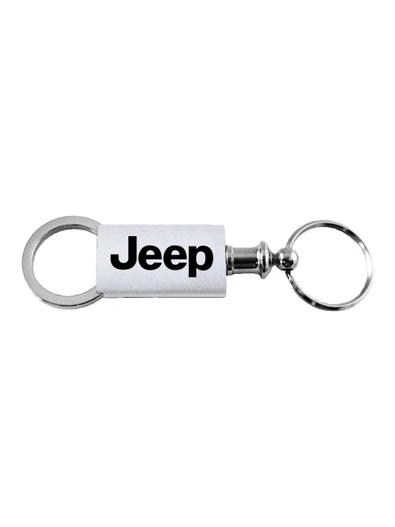 Jeep Anodized Aluminum Valet Key Fob (Silver)