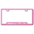 thumbnail image 1 of Jeep Beach Laser Etched Logo Cut-Out License Plate Frame (Pink), 1 of 1