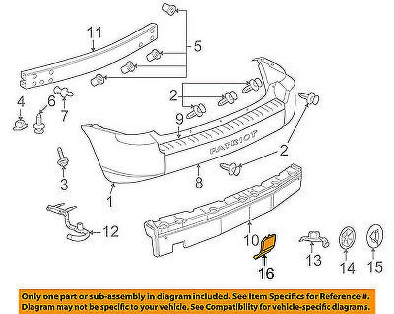 Jeep CHRYSLER OEM 0710 Patriot Rear BumperPlug 1CR13TZZAA