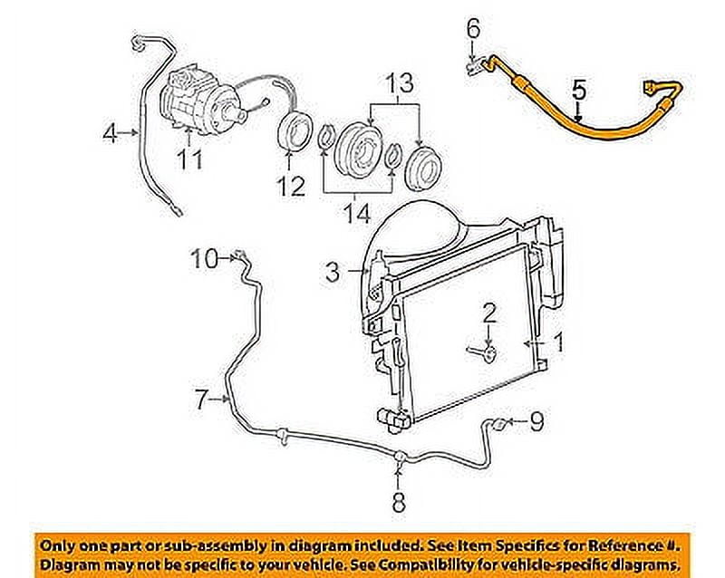 Jeep CHRYSLER OEM 0810 Commander AC A/C Air ConditionerSuction Line