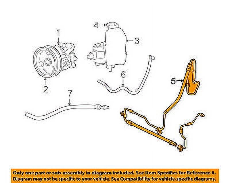 Jeep CHRYSLER OEM 0810 Grand CherokeePower Steering Pressure Hose