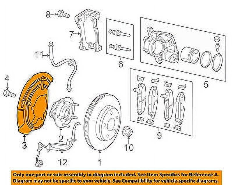 Jeep CHRYSLER OEM Front BrakeBacking Plate Dust Splash Shield