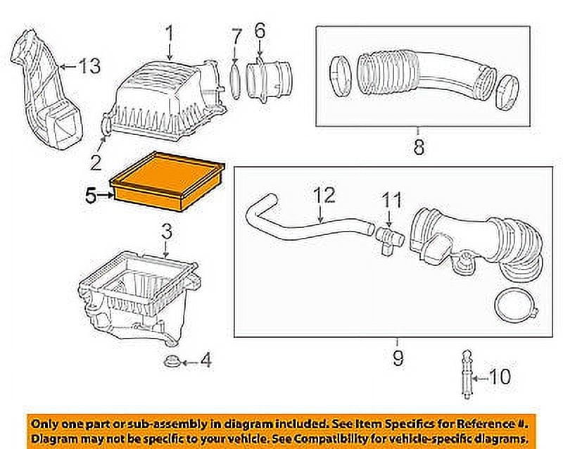 Hihaha Engine Air Filter Replacement For Jeep Grand Cherokee 3.0L Diesel 2014-2019 - OE# 4861688AA/AB | Improves MPG & Engine Performance 3 thumbnail image