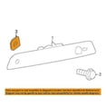 thumbnail image 1 of Jeep CHRYSLER OEM High Mount Lamps-Rear Lamps-High Mount Lamp Nut 6035211, 1 of 2