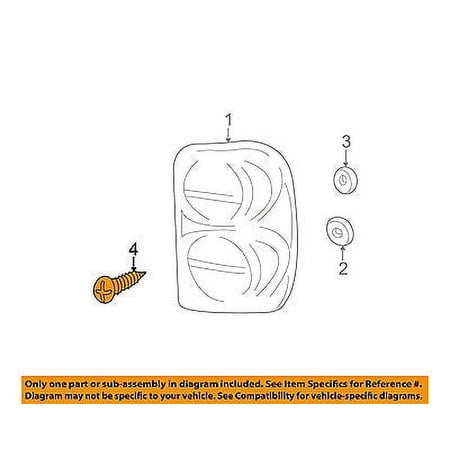 Jeep CHRYSLER OEM Taillight Tail Light-Rear-Tail Lamp Assembly Screw 6035745