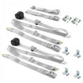thumbnail image 1 of Jeep CJ-DJ 1971-1986 Standard 3 Point Gray & Grey Retractable Bench Seat Belt Kit with Bracketry - 3 Belts, 1 of 1