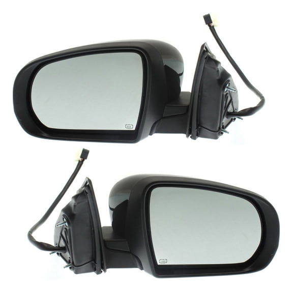 For Jeep Cherokee 2014 15 16 17 2018 Door Mirror Driver and Passenger Side Pair Power Glass | Heated w/Signal and Puddle Light | Paintable | CH1320379, CH1321379 | 1VF38TZZAD, 1VF39TZZAD