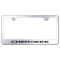 Jeep Cherokee Laser Etched Logo Stainless Steel License Plate Frame (Chrome)