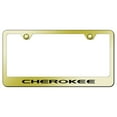 thumbnail image 1 of Jeep Cherokee Laser Etched Logo Stainless Steel License Plate Frame (Gold), 1 of 1