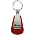 thumbnail image 1 of Jeep Cherokee Leather Teardrop Key Chain (Red), 1 of 2
