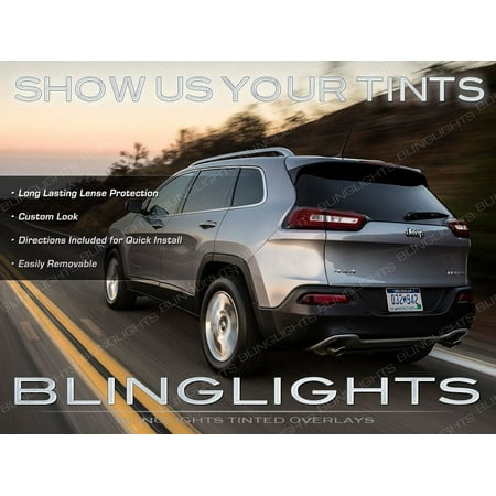 Jeep Cherokee Tinted Tail Lamp Light Overlays Kit Smoked Film Protection