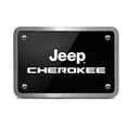 thumbnail image 1 of Jeep Cherokee UV Graphic Black Thick Solid Billet Aluminum 2 inch Tow Hitch Cover, 1 of 1