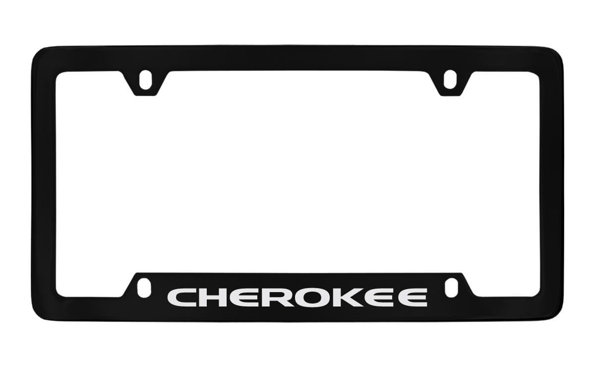 Targa Jeep Cherokee – Supporto In Metallo Zinco Nero, 4 Fori, Ufficiale Licenza - 4
