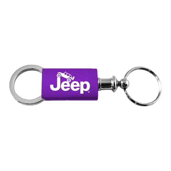 Jeep Climbing Anodized Aluminum Valet Key Fob (Purple)