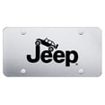 thumbnail image 1 of Jeep Climbing Laser Etched Logo License Plate (Brushed Chrome), 1 of 4