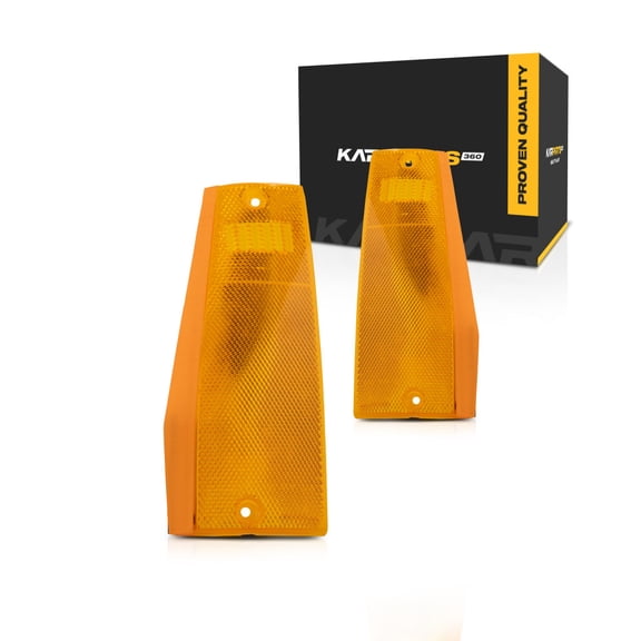 For Jeep Comanche 1990 1991 1992 Side Marker Light Assembly Driver and Passenger Side | Pair | LED | Corner of Fender | Replacement For CH2550113, CH2551113 | 56000111, 762405582511, 56000110