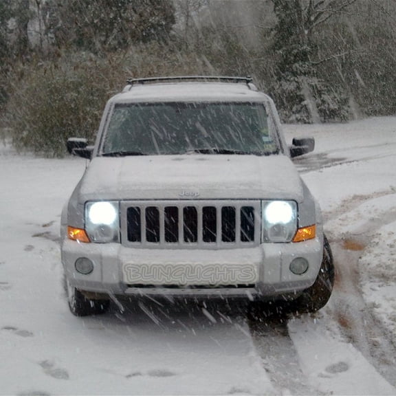 Jeep Commander Bright White Replacement Light Bulbs for Headlamps Headlights Head Lamps Lights