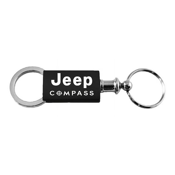 Jeep Compass Anodized Aluminum Valet Key Fob (Black)