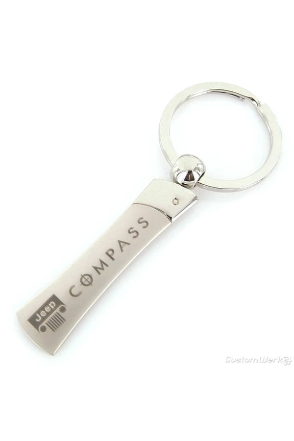 Jeep Compass Blade Key Chain (Chrome)
