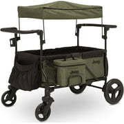 Jeep Deluxe Wrangler Wagon Stroller for 2 Kids with Cooler Bag, Parent Organizer & All-Terrain Wheels by Delta Children