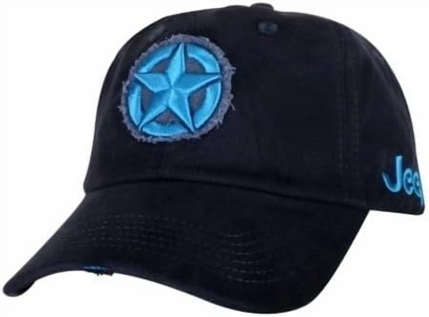 Jeep Distressed 3D Star Cap US, Alpha, One Size, Navy - Snap Back