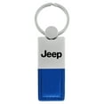 thumbnail image 1 of Jeep Duo Rectangular Leather Key Chain (Blue), 1 of 2