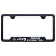 thumbnail image 1 of Jeep Endless Laser Etched Logo Cut-Out License Plate Frame (Rugged Black), 1 of 3