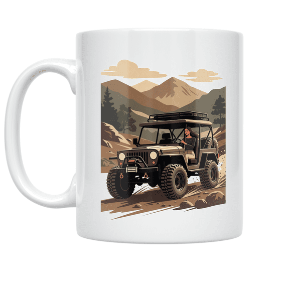 Jeep Girl Trails Adventure - Jeep Enthusiast - 11 oz Ceramic Coffee Mug