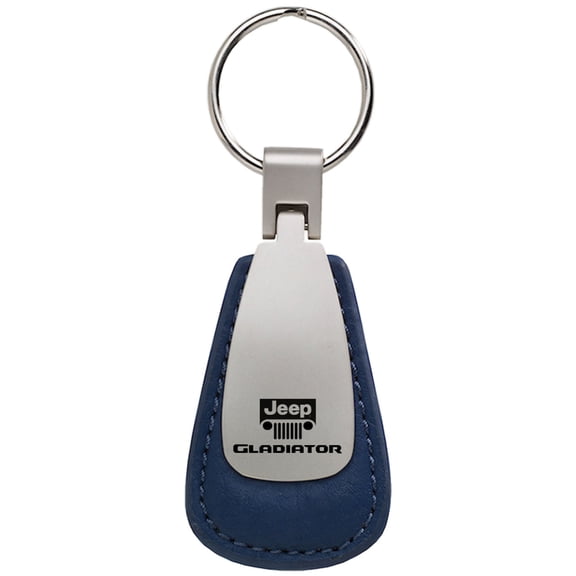 Jeep Gladiator Leather Teardrop Key Chain (Blue)