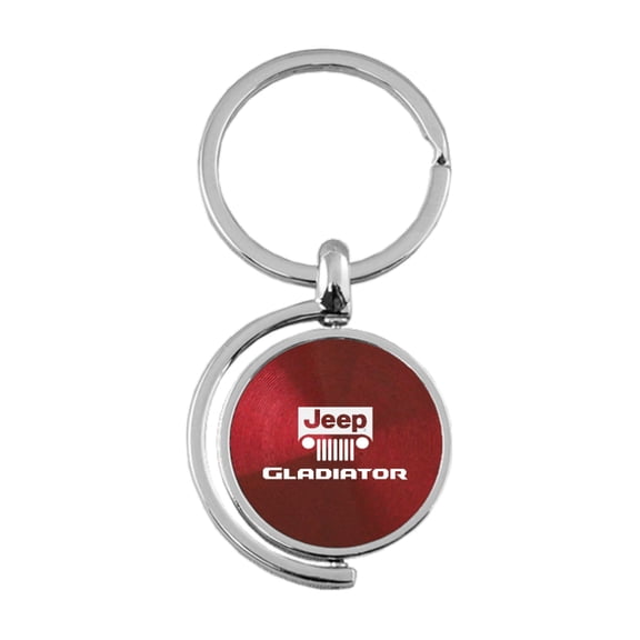 Jeep Gladiator Spinner Key Ring (Burgundy)