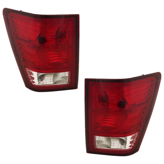 For Jeep Grand Cherokee 2007 2008 2009 2010 Tail Light Assembly Driver and Passenger Side | Pair | Replacement For CH2800172, CH2801172 | 55079013AC, 55079012AC