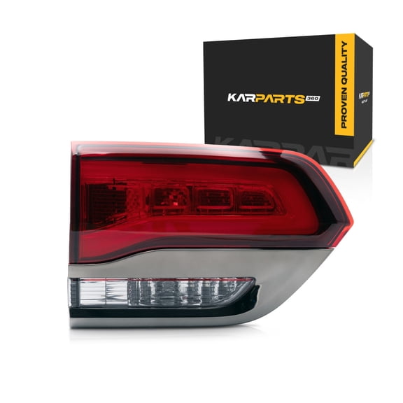 For Jeep Grand Cherokee 2014-2021 Tail Light Driver Side | Inner | Clear Lens | Altitude/Laredo/Limited/Overland/Summit Model | With Silver Trim | Replacement For CH2802114 | 68289999AB