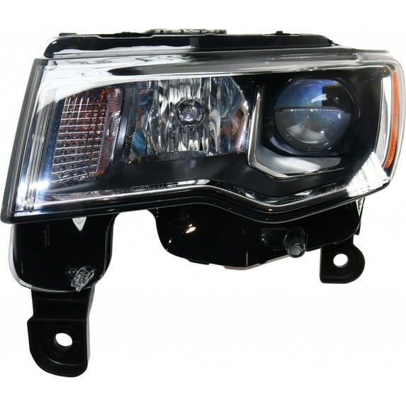 For Jeep Grand-Cherokee 2017 2018 2019 2020 2021 Headlight Assembly Driver Side | Standard Type | Chrome | Replacement For CH2502297, | 191275718988, 68289235AB