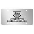 thumbnail image 1 of Jeep Grand Cherokee 3D Dual Logo Mirror Chrome Stainless Steel License Plate, 1 of 5