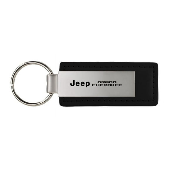 Jeep Grand Cherokee Leather Key Chain (Black)